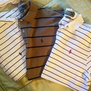 3 Ralph Lauren Polo Stripe Shirts